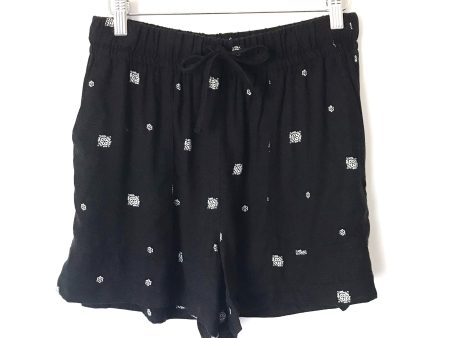 Gibson Black Patterned Drawstring Shorts- Size XS (we have matching top) Discount