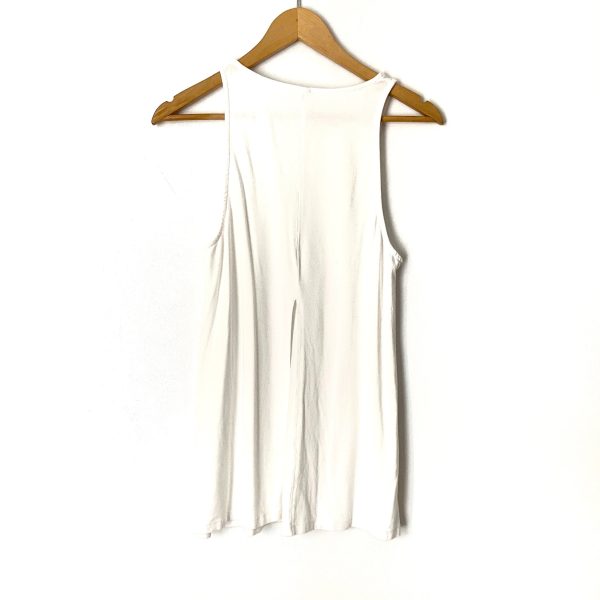 Wishlist White Razorback Tank Top With Back Slit- Size M Discount