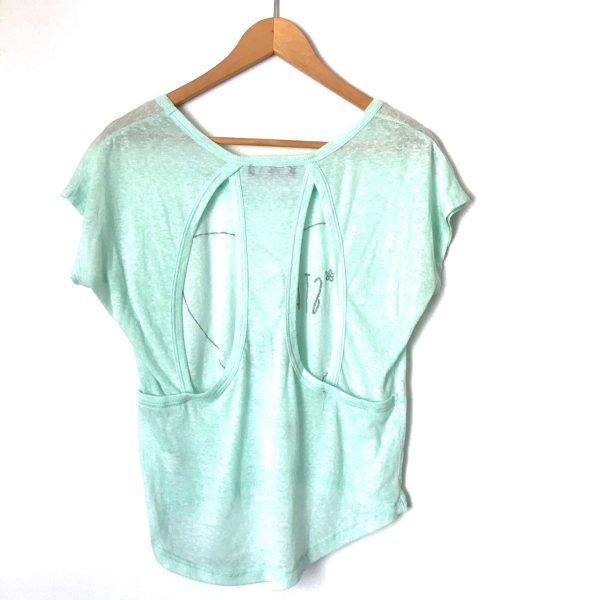 Varga Stay Weird Light Teal Crop Tank with Back Cutouts- Size S For Discount