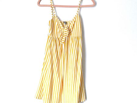 ASOS Yellow Striped Knot Front Dress- Size 0 on Sale