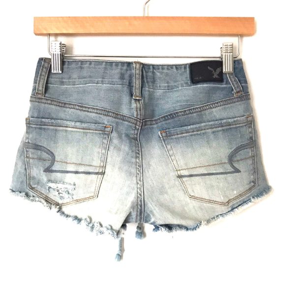 American Eagle Super Stretch Distressed Shorts- Size 0 Cheap