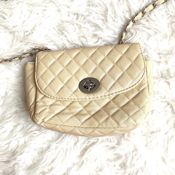 No Brand Leather Chain Strap Quilted Crossbody (see notes) Online now