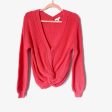 BP Coral Pink Front Twist Knit Sweater- Size XS Discount