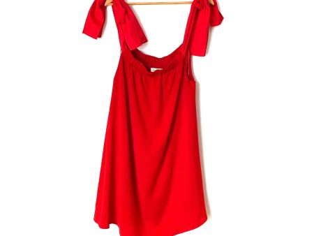 Sugar + Lips Red Tie Strap Dress- Size L Online Sale