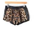 Adidas Leopard Print Black Shorts- Size S Supply