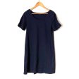 Theory Navy Ruffle Sleeve Linen Dress- Size 10 Sale