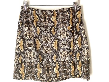 June & Hudson Snakeskin Print Button Skirt- Size S Cheap