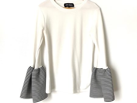 Style Mafia White Dramatic Bell Sleeve Top-Size L Fashion