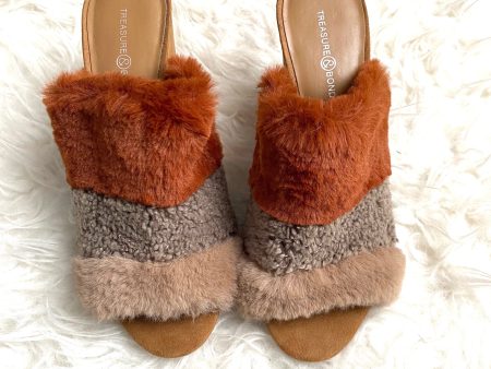 Treasure & Bond Faux Fur Peep Toe Heels-Size 7 For Sale