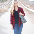 Aritzia TNA Oversized Fit Buffalo Plaid Button Up Top- Size S Online