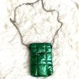 Zara Metallic Green Quilted Nylon Mini Crossbody on Sale