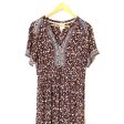 Knox Rose Floral Mixed Print Short Sleeve Maxi Dress- Size L For Discount