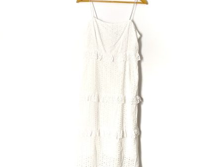 Vestique White Eyelet Midi Dress- Size M Online Sale