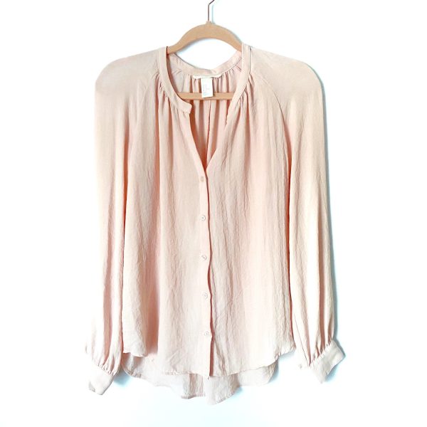 H&M Pink Button Up Blouse- Size 4 For Cheap