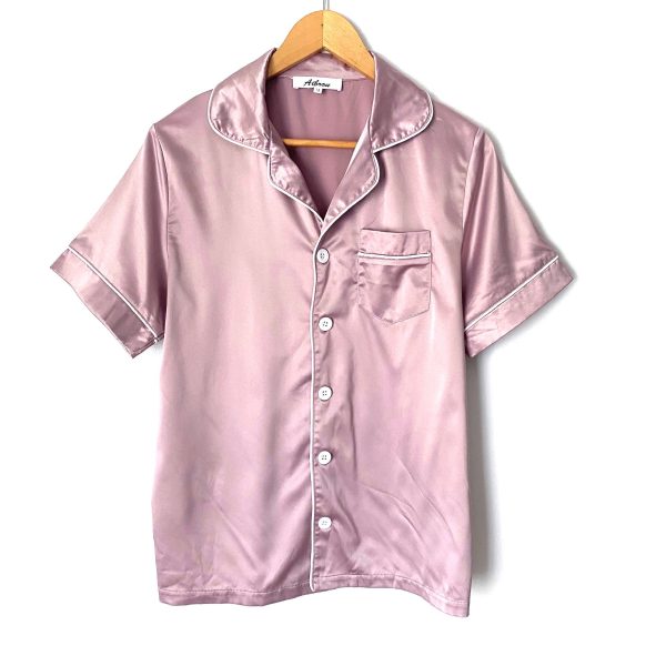 Aibrou Mauve Silk Feel Pajama Set- Size M (SOLD AS SET) For Sale