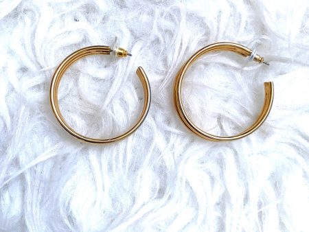 Gold Triple Hoop Earrings Cheap