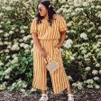 Xhilaration Striped Off the Shoulder Jumpsuit- Size XXL on Sale