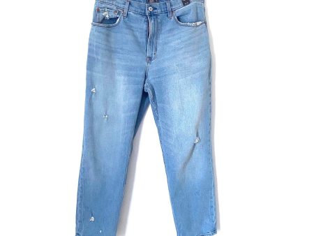 Abercrombie&fitch “Ultra High Rise Mom Jean” Distressed Skinny Jeans NWT- Size 32 (Inseam 26”) Hot on Sale