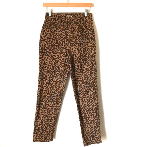 Time and Tru Leopard Print Skinny Jeans- Size 4 (Inseam 26 1 2”) For Sale