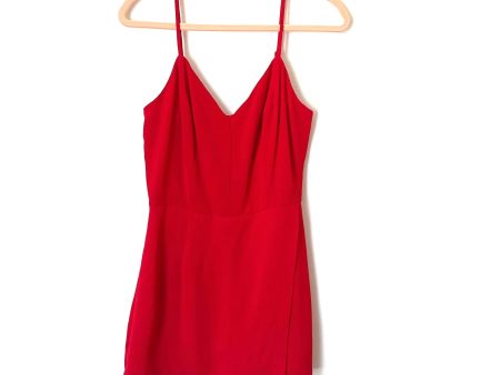 B. Darlin Red Faux Wrap Romper- Size 9 10 For Cheap