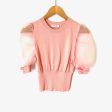 Vestique Pink Sheer Tulle Sleeve Top- Size M Online Hot Sale