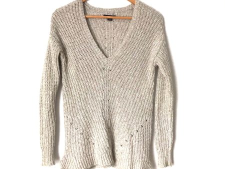 American Eagle Grey Knit V Neck Sweater- Size XS Sale