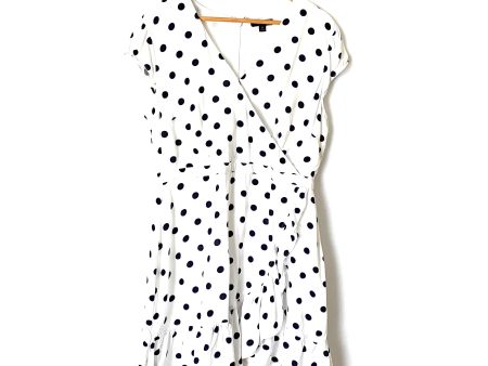 J.Crew Polka Dot Faux Wrap V-Neck Dress- Size 14 on Sale