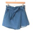 Blue Blush Chambray Paperbag Waist Skirt with Shorts Underneath NWT- Size M Sale