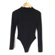 Vestique Black Long Sleeve Turtleneck Bodysuit- Size S Online