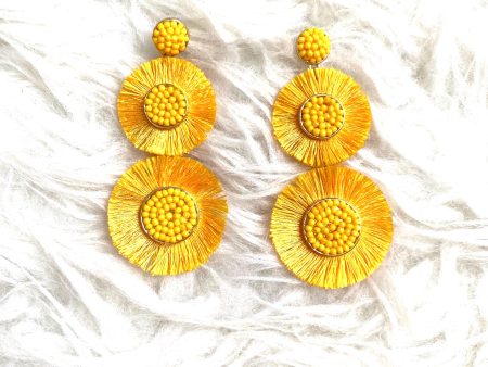 Baublebar Yellow Fringe Drop Earrings Hot on Sale