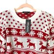 Boohoo Reindeer and Snowflake Christmas Sweater Dress NWT- Size S M on Sale