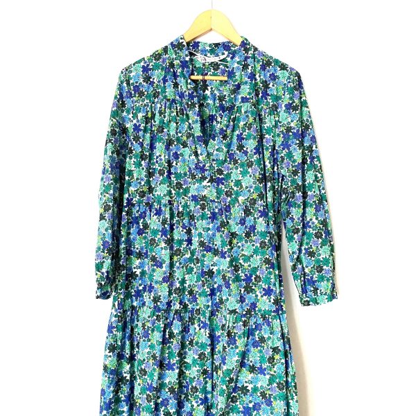 Zara Tiered Floral 3 4 Sleeve Dress- Size L For Sale