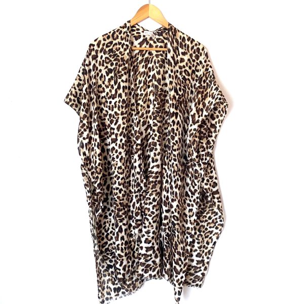 Sole Society Leopard Lightweight Kimono- Size ~S For Discount