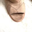 Vince Camuto Tan Peep Toe Block Heel Booties- Size 10 (see notes) For Cheap