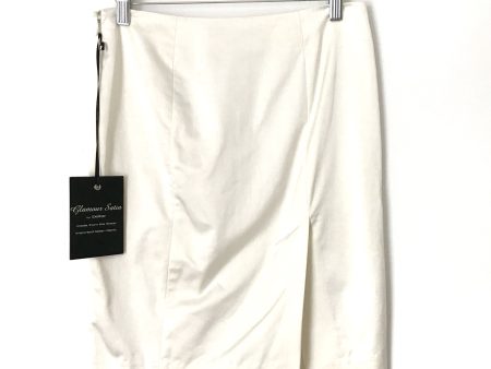 Bebe Cream Pencil Skirt with Front and Back Slit NWT- Size 2 For Discount