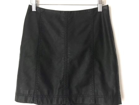 Free People Faux Leather Deep Olive Skirt- Size 2 Discount