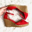 Viscata Red Peep Toe Wedges- Size 11 Supply