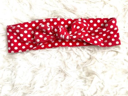 No Brand Red & White Polka Dot Headwrap Discount