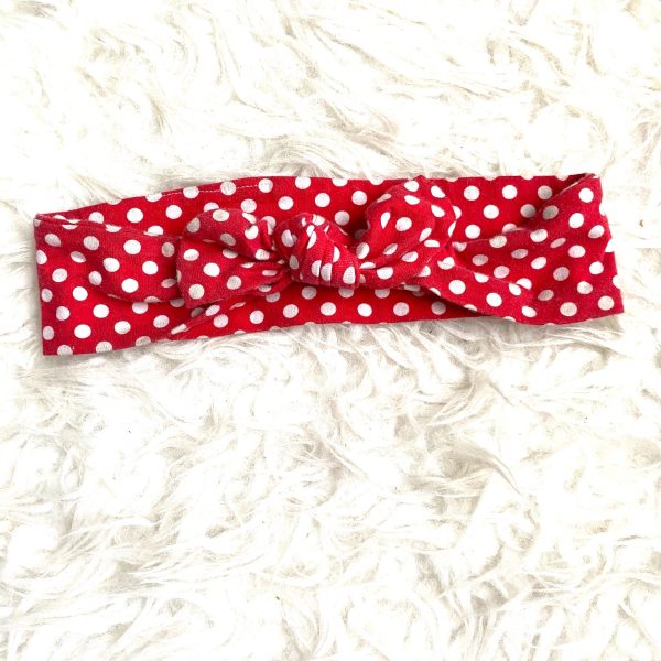 No Brand Red & White Polka Dot Headwrap Discount