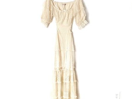 Skylar Rose Cream Lace Open Back Maxi Dress NWT- Size L Fashion