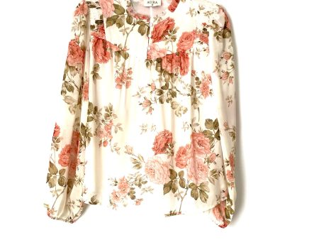 Aura Cream Floral Blouse- Size M Cheap