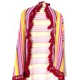 Tularosa Striped Tassel Blanket Scarf Cover Up For Discount