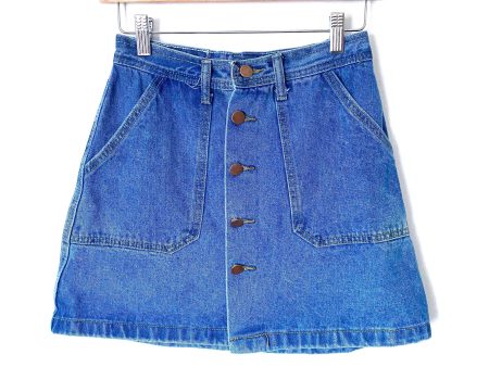 Fashion Jeans Button up Denim Skirt- Size M Sale