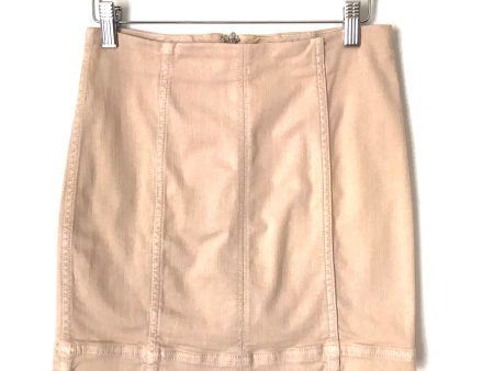 Free People Khaki Blush Pink Mini Skirt- Size 2 For Discount