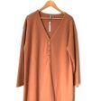 ASOS Camel 1 4 Faux Button Up Sweater Dress with Side Slits NWT- Size 12 Online