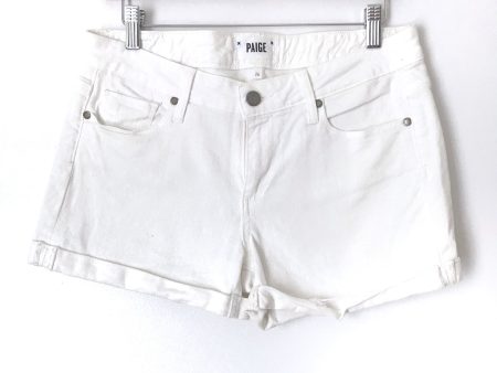 Paige White Cuffed Jean Shorts- Size 26 Sale