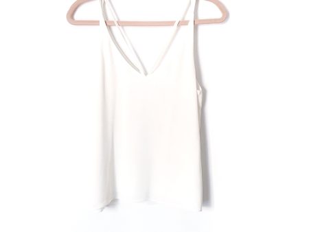 TOPSHOP White Strappy Back Cami- Size 6 Hot on Sale