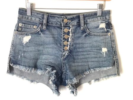 JustUSA Distressed Button Up Cutoff Shorts- Size S Online Sale