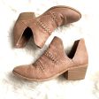 Universal Thread Brown Side Cut Out Booties- Size 9 Hot on Sale