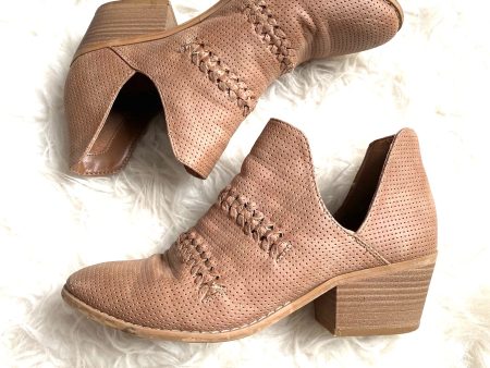 Universal Thread Brown Side Cut Out Booties- Size 9 Hot on Sale